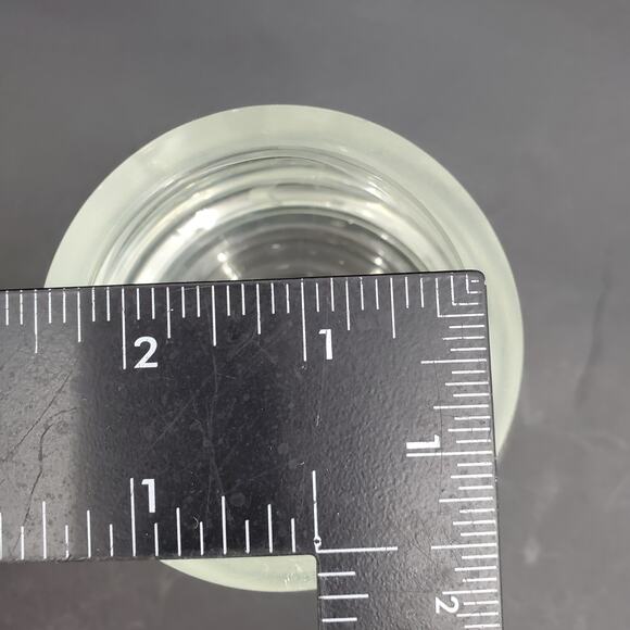 Blown Crystal Moon & Stars Etched Clear Bubbble Art Glass Vase MCM Poland 2 Side - Picture 9 of 10